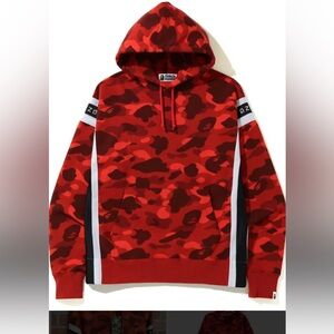 BAPE Color Camo Logo Tape Pullover Hoodie
